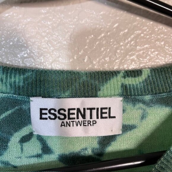 Essentiel Antwerp Sweater Womens XS Wool Blend Green Tie Dye Pullover - Picture 3 of 6